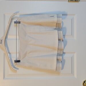 White tennis skirt